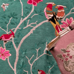 Designer Rugs: Birdsong Jade Hand Tufted Rug PRE ORDER