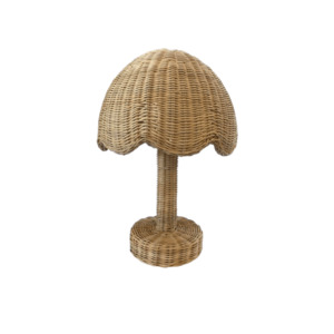 Lamp Shades: Rattan Scalloped Bedside Lamp