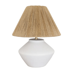 Lamp Bases: Solana White Ceramic Lamp Base