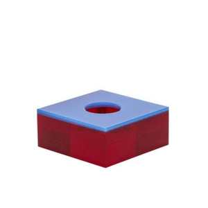 Hubsch: Flux Blue/Red Tealight Candle Holder