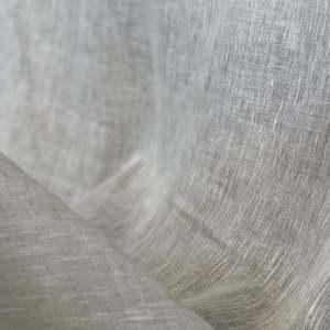 Linen Fabric: Coco Sheer White Linen Fabric