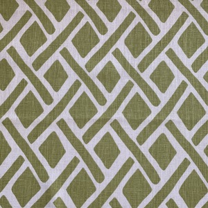 Linen Fabric: Trellis Lagoon Fabric