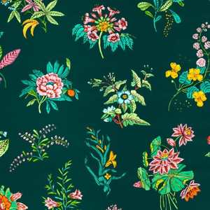 Sale: Woodland Floral Velvet Fabric