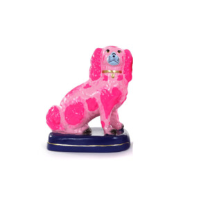 Lighting: Staffordshire Dog Neon Pink Ornament
