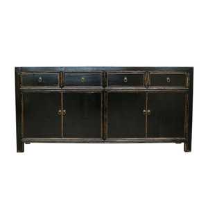 Furniture: Antique Black Pine Sideboard