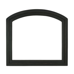 Wide Black Wood Mirror