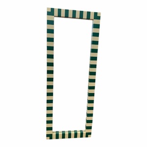 Checkerboard Tall Green Mirror
