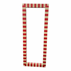 Checkerboard Tall Red Mirror