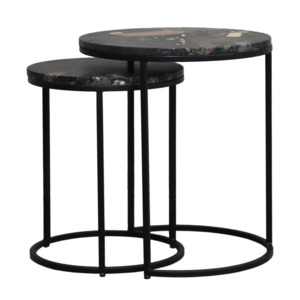 Side Tables: Terra Nesting Table – Black Marble