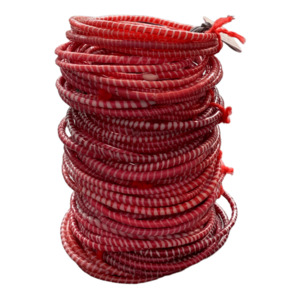 Bracelets: Red Pink Flipflop Bracelets - Set of 6