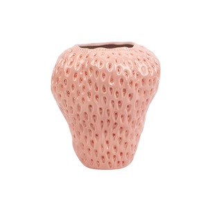 Des Pots Lemon Strawberry Vases: Pink Strawberry 25.5cm Vase