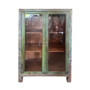 Cabinets: Vintage Green Glass Cabinet