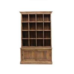Cabinets: Recycled Wood Bookcase with Sliding Doors