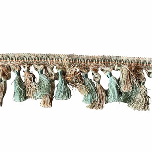 Duck Egg & Cream Tassel Fringe Trim
