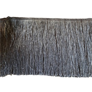 Grey Tassel Fringe Trim