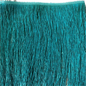 Trims Fringing: Teal Rayon Fringe Trim