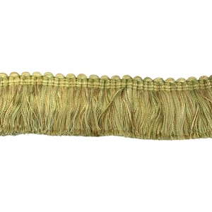 Trims Fringing: Apple Green Ruche Fringe