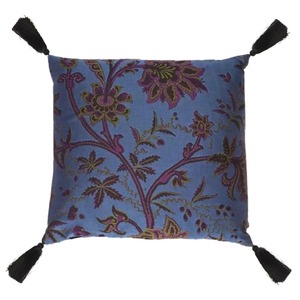 Tassels: Indienne Cobalt 45x45cm Tasseled Cushion