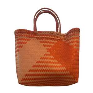 Baskets: Woven Shopper Bag – Tangerine