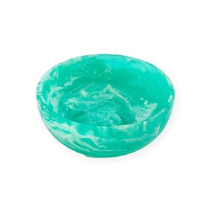 Kitchen: Swirl Resin Mini Bowls Teal