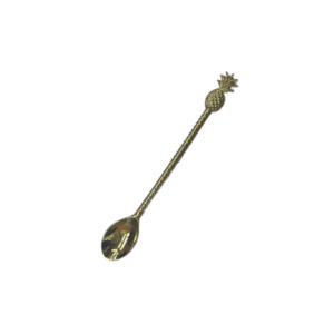 Kitchen: Brass Pineapple Spoon – 20cm Long