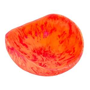 Kitchen: Sculptural Resin Swirl Bowl Flamingo
