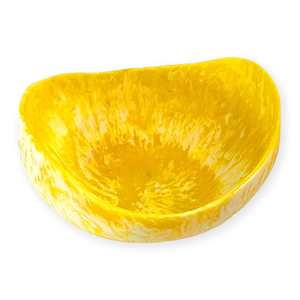 Sculptural Resin Swirl Bowl Buttercup