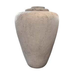 White Wash Tall Indoor & Outdoor Rim Pot