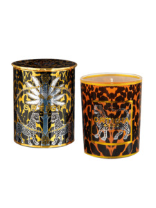 Ortigia Sicilia: Ambra Nera Decorated Candle Small