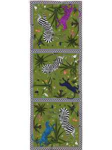 Ortigia Sicilia: Ocelot Jungle Green Primavera Silk Scarf