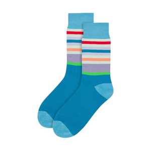 Aqua Stripe Socks
