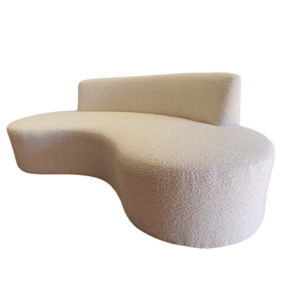 Little Fox Custom Designed Furniture: Marilyn Boucle Curved Sofa
