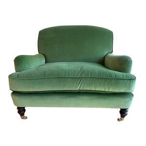 Custom New Zealand Made Furniture: Otis Oversized Armchair – Green Velvet