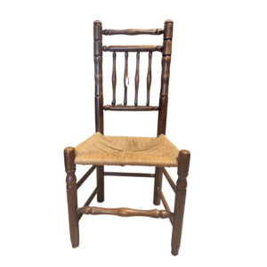Dining Chairs: Antique Rush Chairs – Set of 4