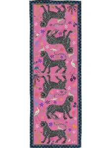 Ocelot Fucsia Silk Scarf