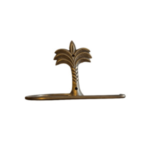 Brass Palm Tree Toilet Roll Holder