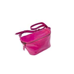 Leather Tote Bags: The Little & Fox Leather Bum Bag Fuschia