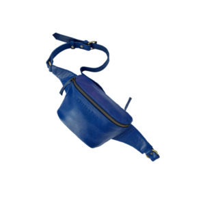 The Little & Fox Leather Bum Bag Electric Blue