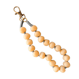 Resin: Peach Resin Beaded Key Ring