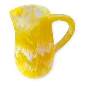 Colour Focus Yellow: Resin Swirl Tall Jug Buttercup
