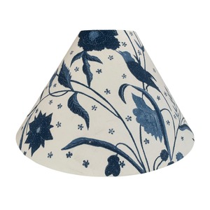 Navy Whimsical Bird 17" Cone Lampshade