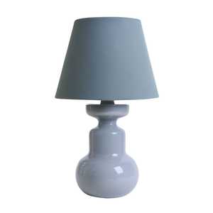 Lamp Bases: Dusty Blue Lacquered Wood Table Lamp Base