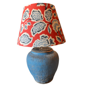 Blue Earthenware Lamp Base