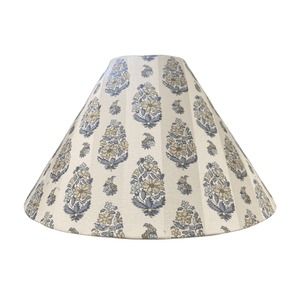 Blue Fleur 16" Cone Lampshade