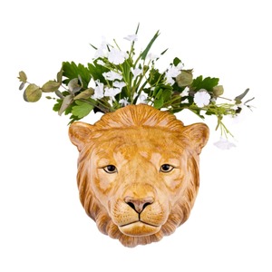 Quail Ceramics: Lion Wall Vase