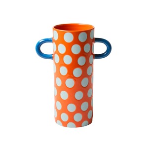 Griffe Blue Red Spot Bud Vase