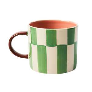 Dinnerware: Bloomie Green Check Mug