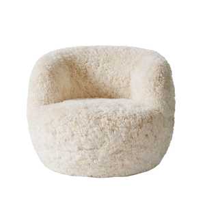 Furniture: Sheepskin Swivel Chair - Honey