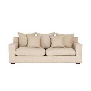 Slipcover linen 3 piece sofa