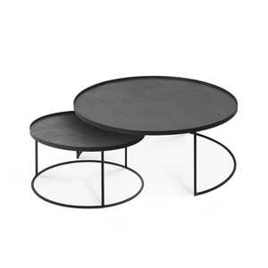 Furniture: Ethnicraft Tray Nesting Coffee Table Set
